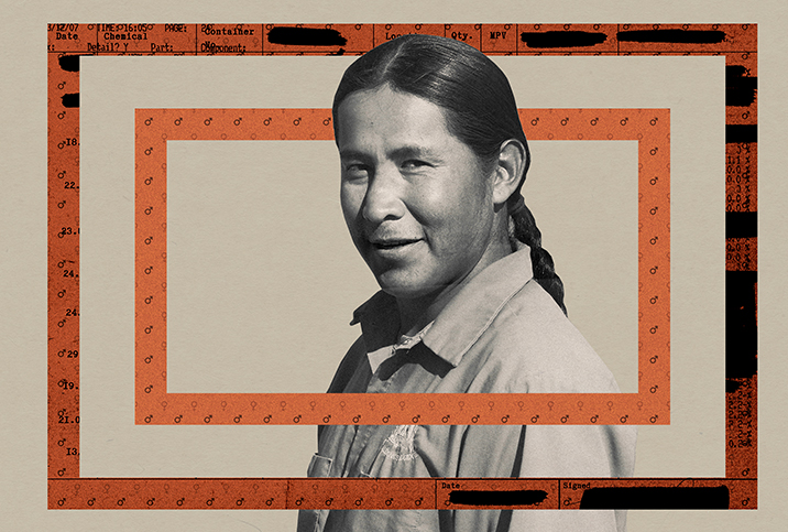 A-Native-American-man-is-framed-between-rectangles